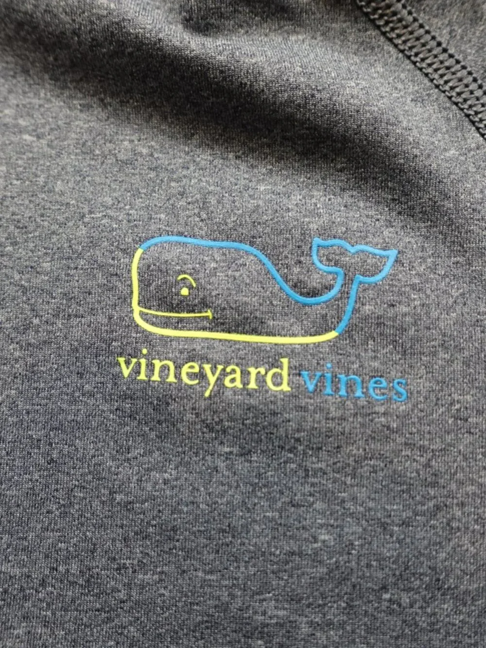 Vineyard Vines Performance Hoodie Youth Size 7 Gray Whale Logo Athletic